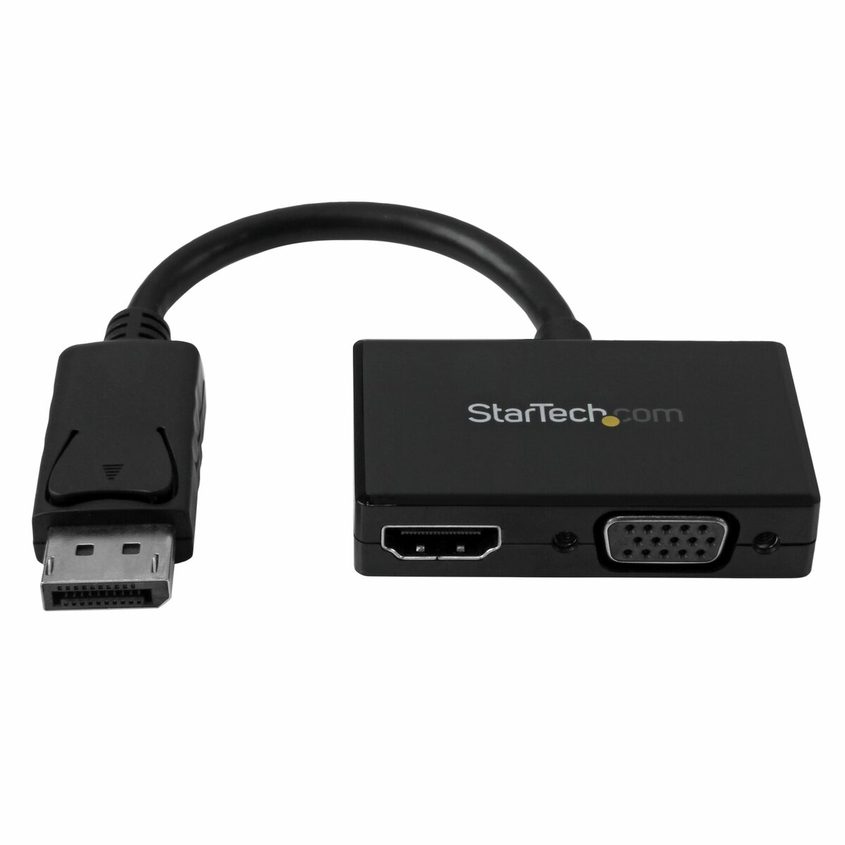 folie 1 von 5, vergrößern, reise a/v adapter: 2-in-1 displayport auf hdmi oder vga konverter - dp zu hdmi / vga adapter im kompakten design (dp2hdvga)