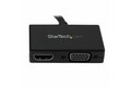 folie 2 von 5, vergrößern, reise a/v adapter: 2-in-1 displayport auf hdmi oder vga konverter - dp zu hdmi / vga adapter im kompakten design (dp2hdvga)
