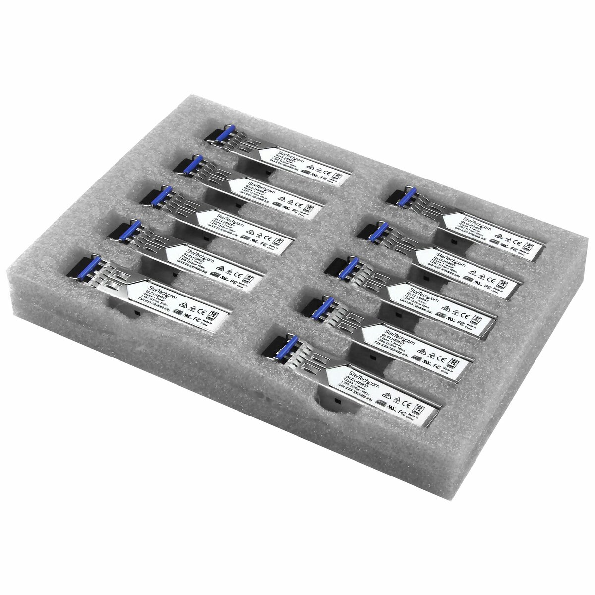 folie 1 von 6, vergrößern, gigabit lwl sfp transceiver modul - cisco glc-lh-sm kompatibel - sm/mm lc - 550m - mini gbic 10er pack - 1000base-lx/lh (glclhsm10pst)