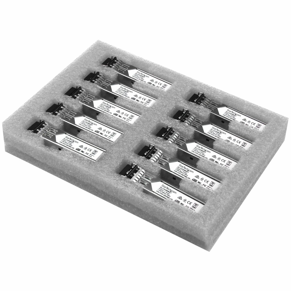 folie 1 von 6, vergrößern, gigabit lwl sfp transceiver modul - cisco glc-sx-mm kompatibel - mm lc - 550m - mini gbic 10er pack - 1000base-sx (glcsxmm10pst)