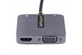 folie 3 von 6, vergrößern, usb c video adapter, usb-c auf hdmi/vga multiport bildschirm adapter, 3,5mm kopfhörer klinke, 4k 60hz hdr, 100w pd 3, tb 3/4 kompatibel - usb-c zu vga reiseadapter (122-usbc-hdmi-4k-vga)