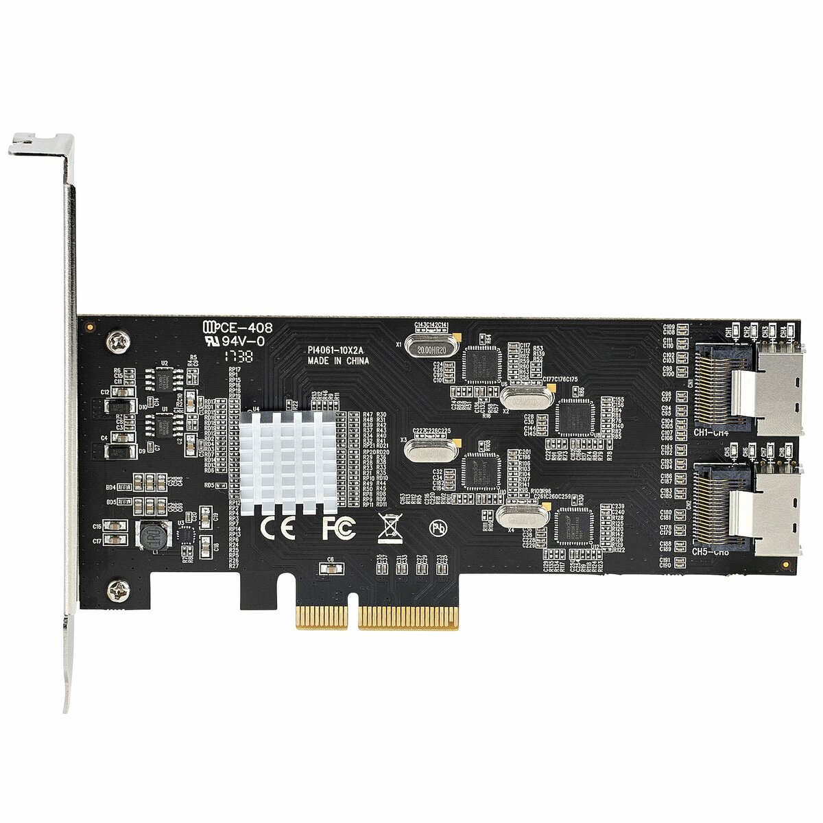 folie 2 von 9, vergrößern, sata pcie controller 8 port - 6 gbit/s pci express sata adapter - sata pcie schnittstellenkarte - pci-e x4 gen 2 zu sata iii - sata hdd/ssd (8p6g-pcie-sata-card)