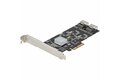 folie 1 von 9, vergrößern, sata pcie controller 8 port - 6 gbit/s pci express sata adapter - sata pcie schnittstellenkarte - pci-e x4 gen 2 zu sata iii - sata hdd/ssd (8p6g-pcie-sata-card)