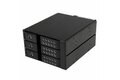folie 1 von 5, vergrößern, 3-fach 3,5" trägerloser sata festplatten aluminium wechselrahmen backplane - 3 bay 3,5 zoll (8,9cm) mobiles hdd speicher rack (hsb3satsasba)