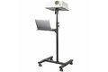 slide {0} of {1}, zoom in, Mobile Projector and Laptop Stand/Cart, Heavy Duty Portable Projector Stand (2 Vented Shelves, hold 22 lb/10 kg each), Height Adjustable Rolling AV Presentation Cart with Wheels - Lockable Casters (ADJPROJCART)