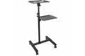 slide {0} of {1}, zoom in, Mobile Projector and Laptop Stand/Cart, Heavy Duty Portable Projector Stand (2 Vented Shelves, hold 22 lb/10 kg each), Height Adjustable Rolling AV Presentation Cart with Wheels - Lockable Casters (ADJPROJCART)