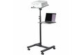 slide {0} of {1}, zoom in, Mobile Projector and Laptop Stand/Cart, Heavy Duty Portable Projector Stand (2 Vented Shelves, hold 22 lb/10 kg each), Height Adjustable Rolling AV Presentation Cart with Wheels - Lockable Casters (ADJPROJCART)