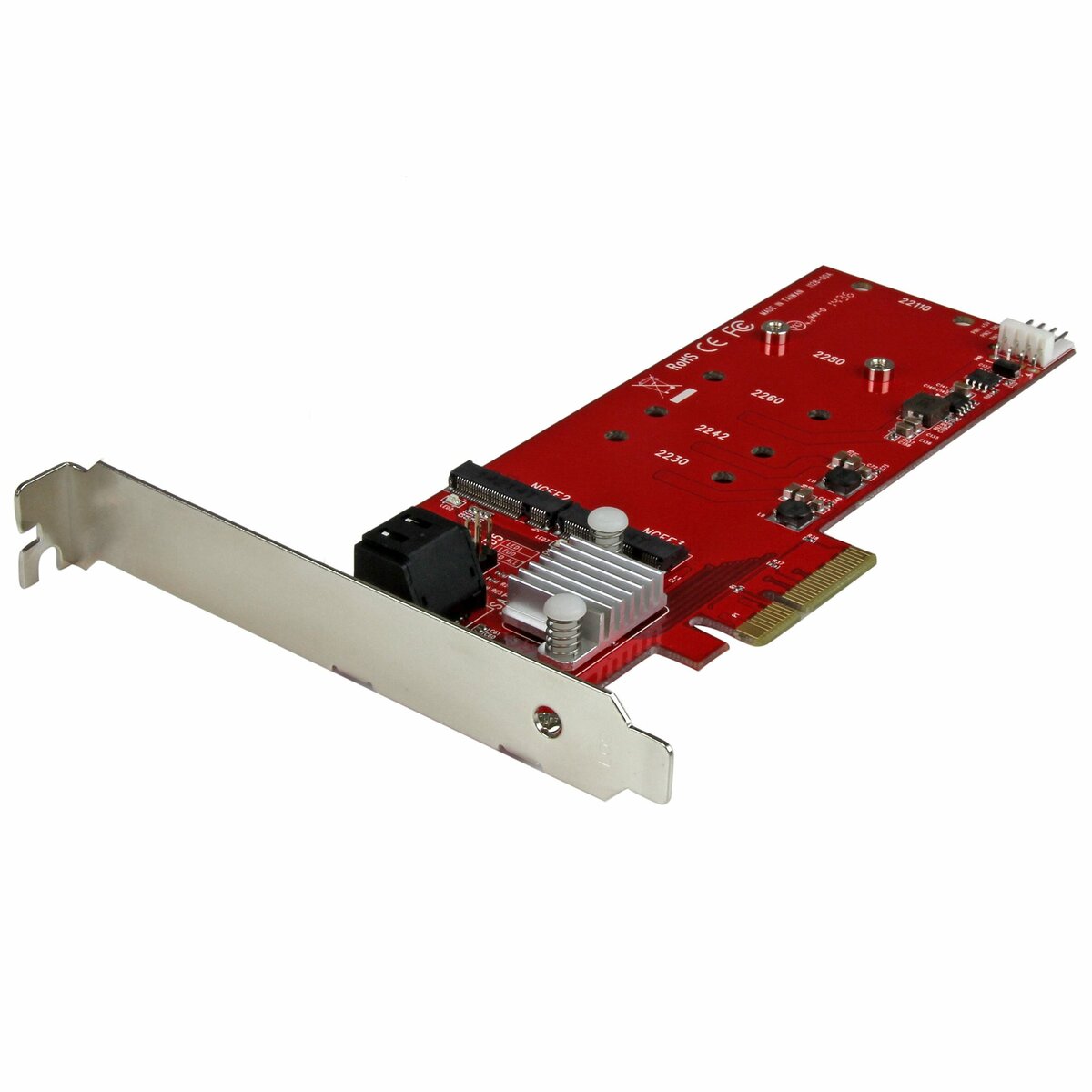 NVME to SATA Expansion Card M.2 NGFF PCIE M Key 4 Port SATA3 M2