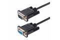 folie 1 von 5, vergrößern, 3 m nullmodemkabel rs232, crossover kabel, sub db9 serielles com port kabel, serielle schnittstelle kabelverlängerung, dte geräte kompatibel, schwarz, f/m (9fmnm-3m-rs232-cable)