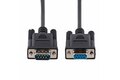 folie 4 von 5, vergrößern, 3 m nullmodemkabel rs232, crossover kabel, sub db9 serielles com port kabel, serielle schnittstelle kabelverlängerung, dte geräte kompatibel, schwarz, f/m (9fmnm-3m-rs232-cable)