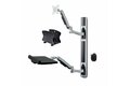 folie 1 von 8, vergrößern, workstation wandhalterung, vesa-halterung für 32" monitor (10kg), schwenkbare monitorhalterung mit tastaturarm (2pastsc-wall-mount)