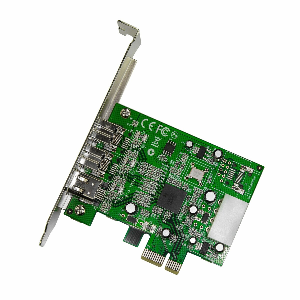 folie 2 von 3, vergrößern, 3 port 800+400 firewire pci express schnittstellen combo karte - pcie 3 port firewire card - pci-e 1 x firewire 400 1394a 2 x firewire 800 1394b (pex1394b3)