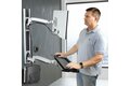 folie 7 von 8, vergrößern, workstation wandhalterung, vesa-halterung für 32" monitor (10kg), schwenkbare monitorhalterung mit tastaturarm (2pastsc-wall-mount)