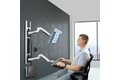 folie 8 von 8, vergrößern, workstation wandhalterung, vesa-halterung für 32" monitor (10kg), schwenkbare monitorhalterung mit tastaturarm (2pastsc-wall-mount)