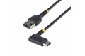 folie 1 von 6, vergrößern, 15 cm usb-a auf usb-c ladekabel - usb-c winkelstecker - robustes schnellladekabel mit aramidfaser - usb 2.0 a zu typ-c - 3a - kurzes usb ladekabel für handy, tablets (r2acr-15c-usb-cable)