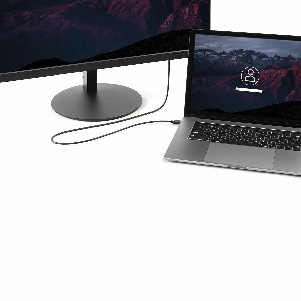 folie 2 von 5, vergrößern, 1,8m usb-c auf displayport 1.2 kabel 4k 60hz - usb-c auf dp adapterkabel/videoadapter - hbr2 - usb-c dp alt mode dp monitor videokabel - thunderbolt 3 kompatibel - schwarz (cdp2dpmm6b)