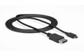 folie 3 von 5, vergrößern, 1,8m usb-c auf displayport 1.2 kabel 4k 60hz - usb-c auf dp adapterkabel/videoadapter - hbr2 - usb-c dp alt mode dp monitor videokabel - thunderbolt 3 kompatibel - schwarz (cdp2dpmm6b)