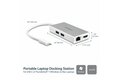folie 2 von 7, vergrößern, usb-c multiport adapter - usb-c reise docking station mit 4k hdmi - 60w power delivery pass-through, gbe, 2x usb-a 3.0 hub - tragbares mini usb typ-c dock für laptop - weiß (dkt30chpdw)