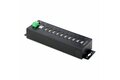 folie 1 von 7, vergrößern, industrieller 10 port usb 2.0 hub, aktives usb verteiler/leiste mit esd schutz, din/wand/tisch montierbarer usb mehrfachstecker, schraubverriegelung usb splitter (usb210aind-usb-a-hub)
