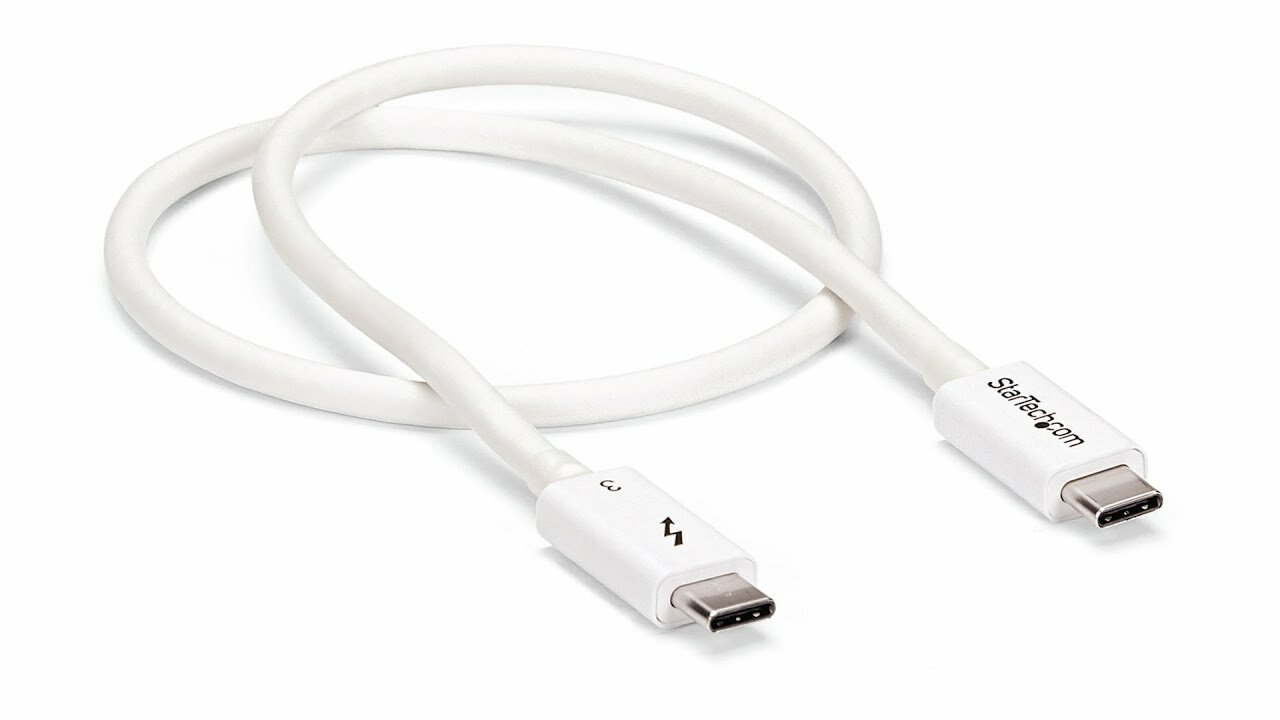 StarTech.com 40Gbps Thunderbolt 3 Cable - 1.6ft/0.5m - White