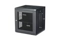 folie 1 von 7, vergrößern, 4-pfosten 12he wand netzwerkschrank, 19" aufklappbares wand server rack für it geräte, abschließbares rack