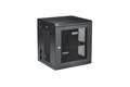 folie 2 von 7, vergrößern, 4-pfosten 12he wand netzwerkschrank, 19" aufklappbares wand server rack für it geräte, abschließbares rack
