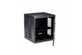 folie 4 von 7, vergrößern, 4-pfosten 12he wand netzwerkschrank, 19" aufklappbares wand server rack für it geräte, abschließbares rack