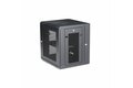 folie 3 von 7, vergrößern, 4-pfosten 12he wand netzwerkschrank, 19" aufklappbares wand server rack für it geräte, abschließbares rack