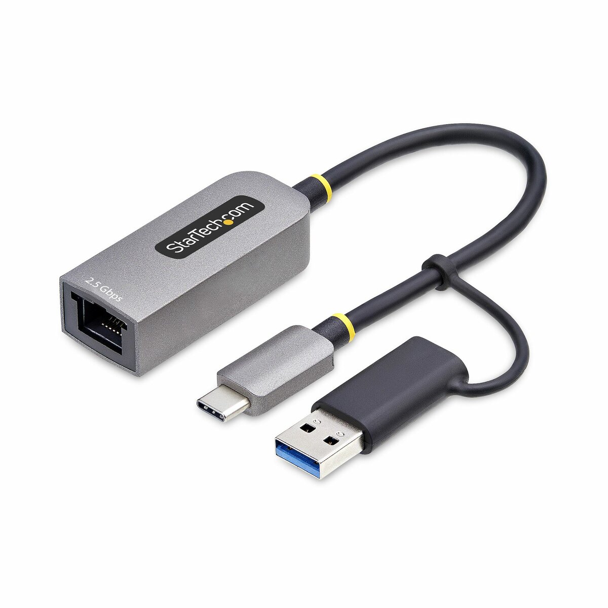 folie 1 von 8, vergrößern, 2.5gbe usb c ethernet adapter mit usb-a adapter, lan-rj45