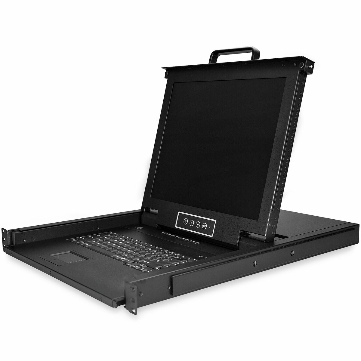folie 1 von 7, vergrößern, 1he 8 port rackmontage vga kvm konsole für server racks - lcd kvm schublade - 17 zoll (rkcons1708k)