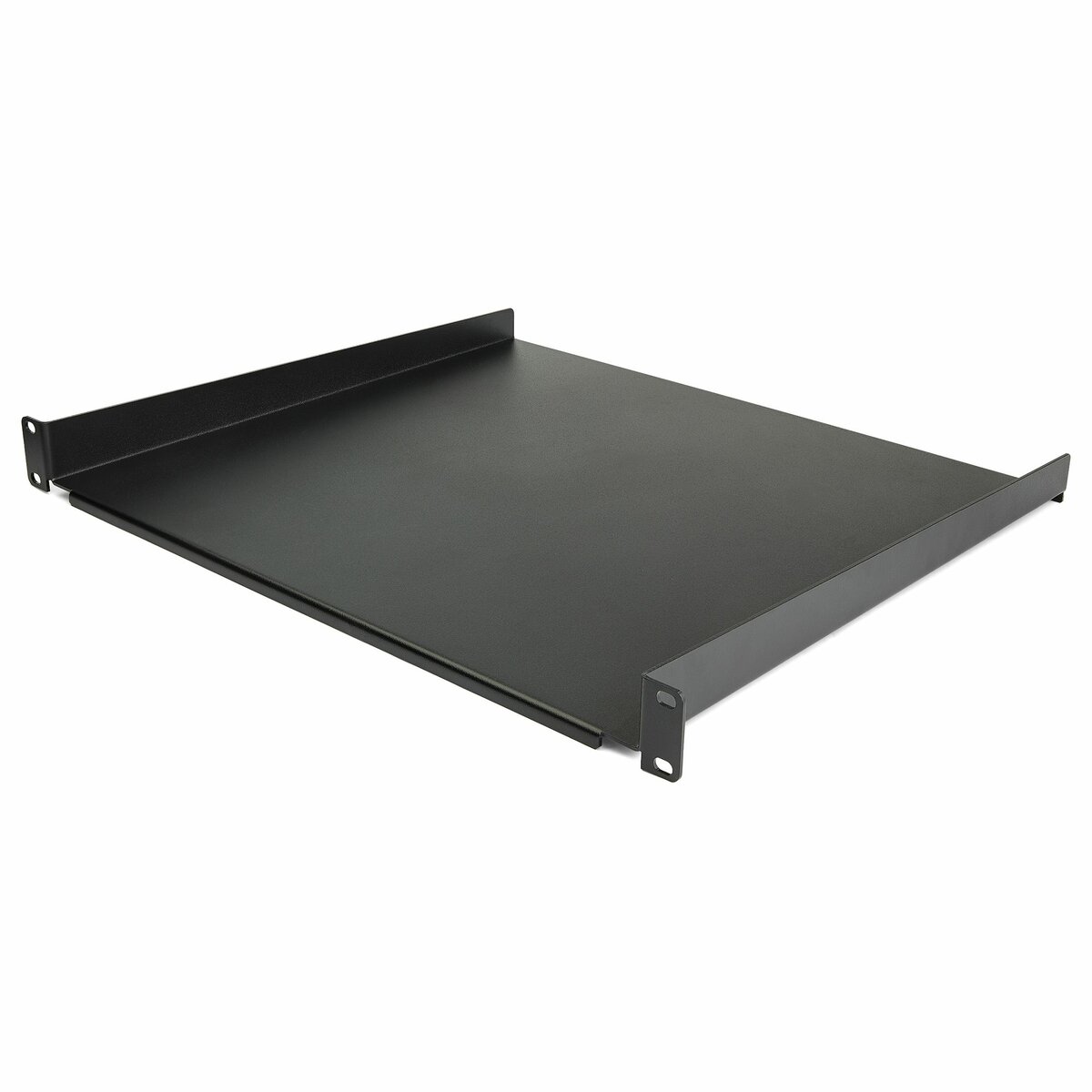 folie 1 von 2, vergrößern, 1 he serverschrank fachboden - universal rack montage server rack ablage für 19 zoll netzwerkschränke - schwerlast - 20 kg tragkraft - 40 cm tiefe - schwarz (cabshelf116)
