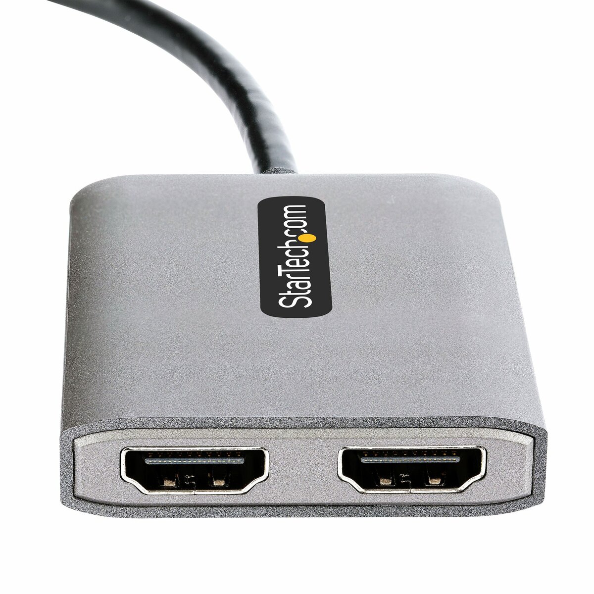 folie 3 von 7, vergrößern, usb-c auf dual hdmi adapter, usb typ-c multi-monitor mst hub, dual 4k 60hz hdmi laptop display extender / splitter, hdr, extra langes integriertes kabel, nur windows (mst14cd122hd)