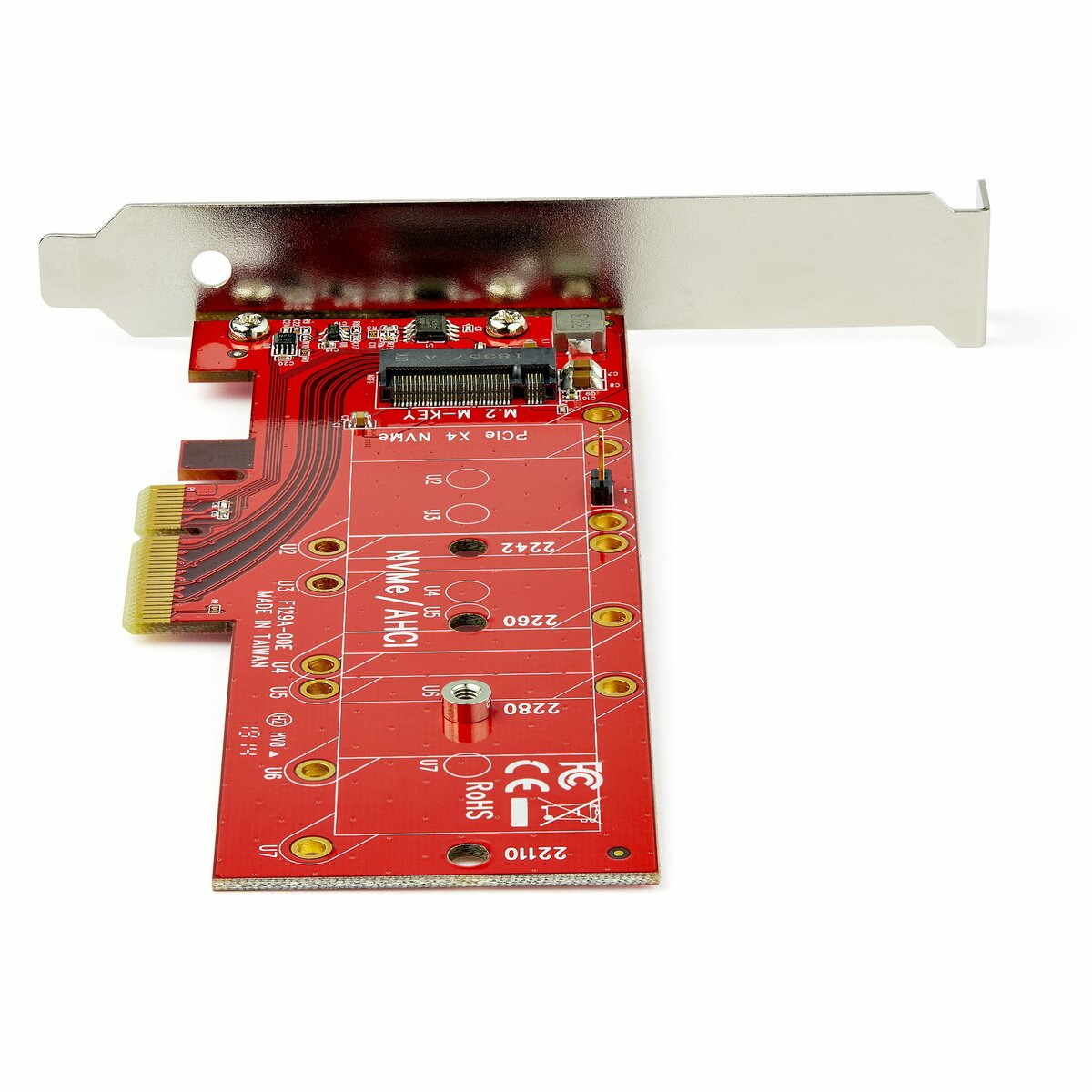 folie 4 von 5, vergrößern, m2 pcie ssd adapter - x4 pcie 3.0 nvme / ahci / ngff / m-key - niedrigprofil und vollprofil - ssd pcie m.2 adapter (pex4m2e1)