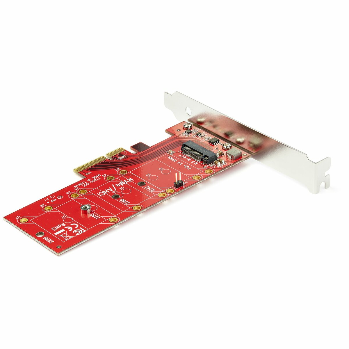folie 2 von 5, vergrößern, m2 pcie ssd adapter - x4 pcie 3.0 nvme / ahci / ngff / m-key - niedrigprofil und vollprofil - ssd pcie m.2 adapter (pex4m2e1)