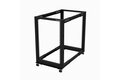 folie 1 von 6, vergrößern, 4-pfosten 18 he mobiles open frame serverrack, 19 zoll netzwerk rack mit rädern, rack für computer/av/daten/it geräte - rollen, nivellierfüße oder bodenmontage (4postrack18u)
