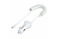 folie 8 von 8, vergrößern, zigarettenanzünder usb ladegerät mit lightning spiralkabel, 1m spiralkabel, 12w, 2 port usb auto ladegerät adapter für handy und tablet, dual kfz usb schnellladegerät (usblt2pcarw2)