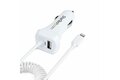folie 2 von 8, vergrößern, zigarettenanzünder usb ladegerät mit lightning spiralkabel, 1m spiralkabel, 12w, 2 port usb auto ladegerät adapter für handy und tablet, dual kfz usb schnellladegerät (usblt2pcarw2)