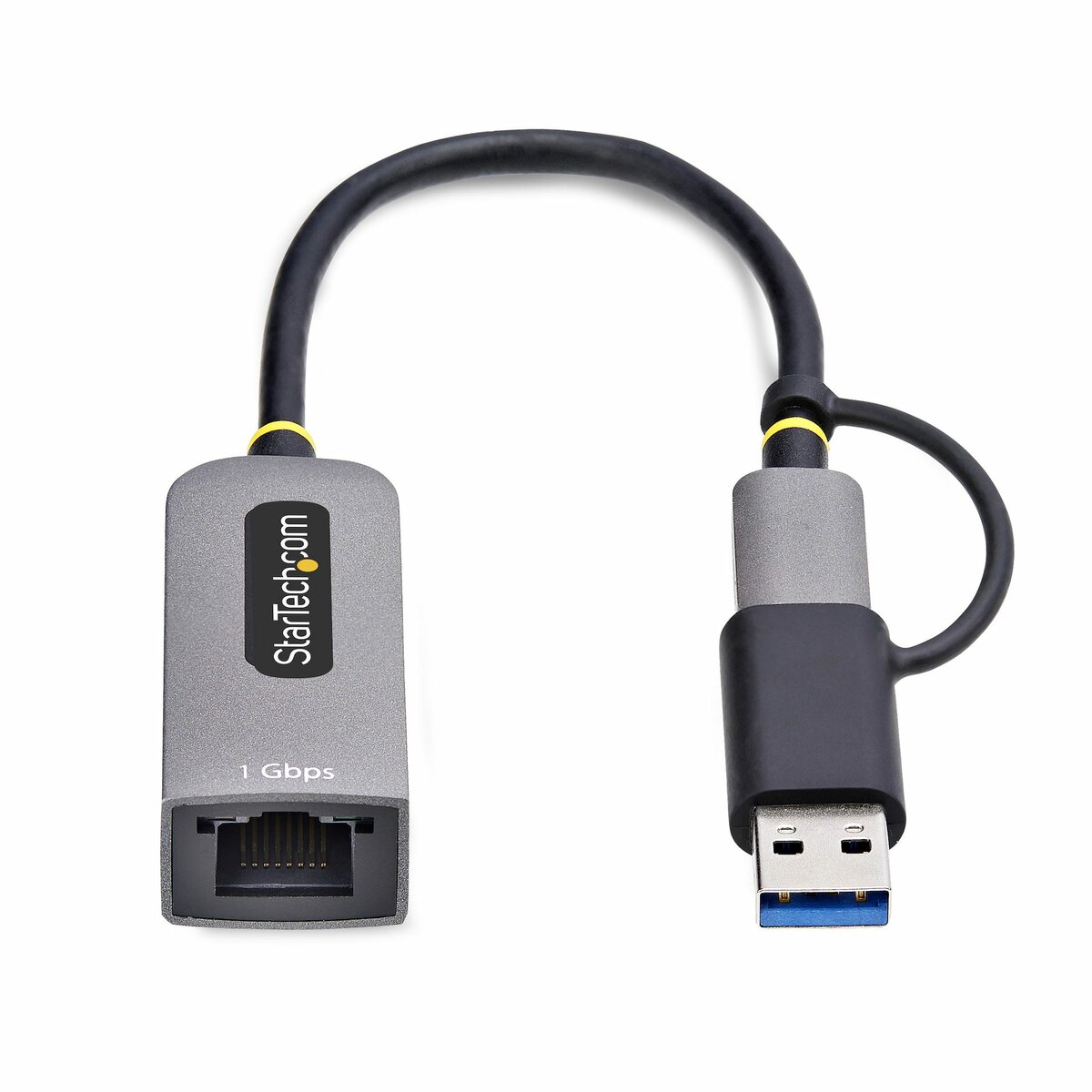 folie 4 von 8, vergrößern, usb-c ethernet adapter mit usb-a dongle, usb gigabit adapter