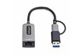folie 4 von 8, vergrößern, usb-c ethernet adapter mit usb-a dongle, usb gigabit adapter