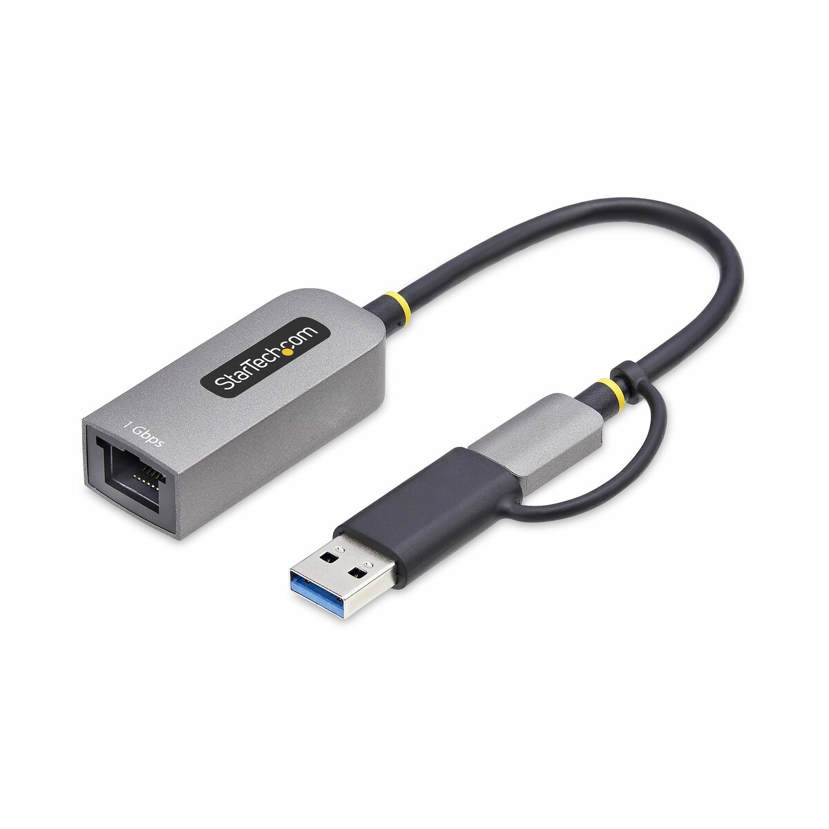 folie 2 von 8, vergrößern, usb-c ethernet adapter mit usb-a dongle, usb gigabit adapter
