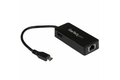 folie 1 von 3, vergrößern, usb c auf gigabit network adapter mit extra port - thunderbolt 3 kompatibel - schwarz (us1gc301au)