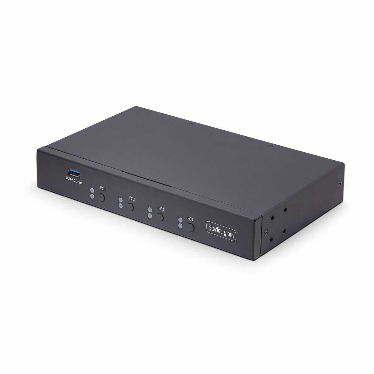 folie 1 von 4, vergrößern, 4-port km switch mit mausumschaltung, usb 3.0 umschalter/switch für tastatur und maus für 4 computer, 3,5mm und usb audio, taa konform