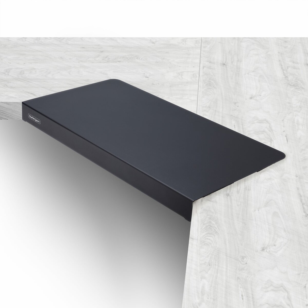 folie 1 von 7, vergrößern, klemmbare eckschreibtisch-erweiterung für l-form/eckschreibtisch, schreibtisch ablage für 12,7-38,1mm dicke tische, schreibtisch verlängerung/anbauplatte/tastaturablage (dskcrnrslv)