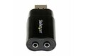 folie 3 von 4, vergrößern, usb audio adapter - usb auf soundkarte in schwarz - soundcard mit usb (stecker) und 2x 3,5mm klinke (icusbaudiob)