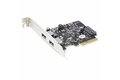 folie 1 von 4, vergrößern, 2-port usb pcie adapter - 10gbit/s pro port - usb 3.2 gen 2 typ-a pci express 3.0 x2 host controller erweiterungskarte - add-on karte - full/low profile - windows&linux (pexusb312a3)