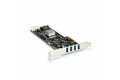 folie 1 von 6, vergrößern, 4 port usb 3.0 pcie karte mit 4 dedizierten 5 gbit/s kanälen (usb 3.2 gen 1) - uasp - sata / lp4 power - pci express adapter karte (pexusb3s44v)