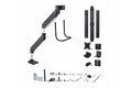 slide {0} of {1}, zoom in, Crossbar Triple Monitor Desk Mount, VESA 75x75/100x100
