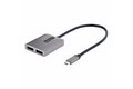 folie 1 von 7, vergrößern, usb-c auf dual displayport 1.4 adapter, usb-c multi-monitor mst hub, dual 5k 60hz dp laptop display extender / splitter, hdr, extra langes integriertes kabel, nur windows (mst14cd122dp)