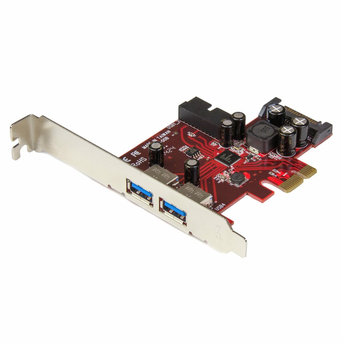 Product | StarTech.com 4 Port PCI Express USB 3.0 Card - 2 Ext & 2