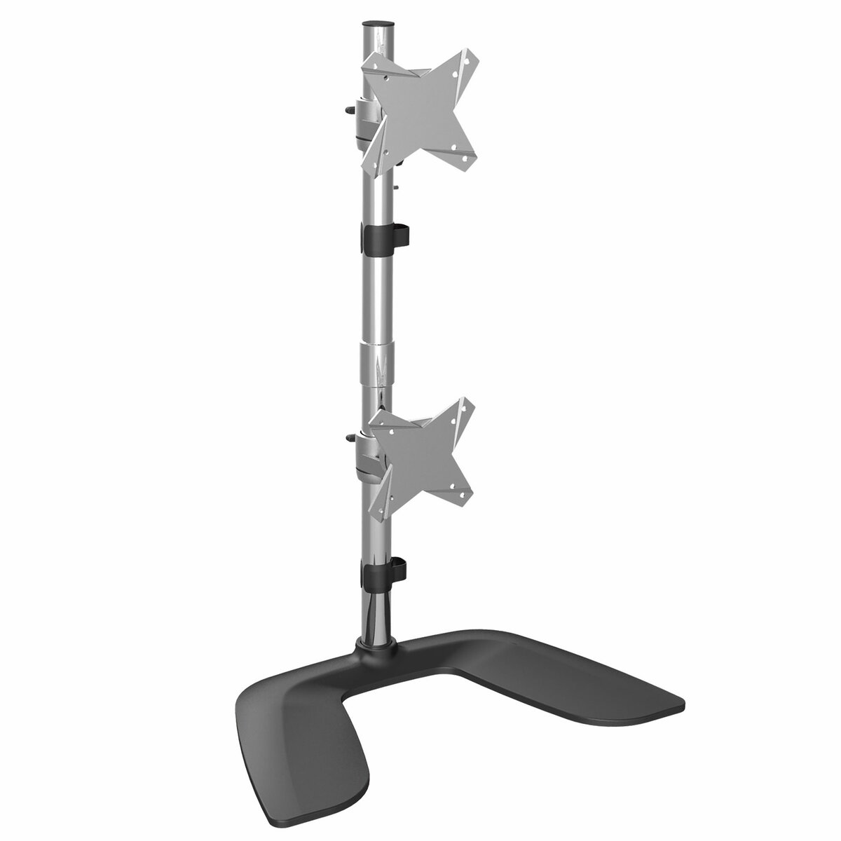 folie 1 von 3, vergrößern, vertikaler doppelmonitorständer, ergonomische tischhalterung für zwei displays, freistehende universal-monitorhalterung, höhenverstellbar, für bis zu zwei 27" oder 34" ultrawide (8kg) vesa monitore